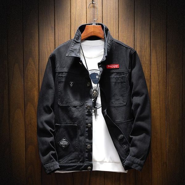 men's jackets wholesale 2021 fashion denim teenager casual workwear jacket student men loose korean trend handsome clothing, Black;brown
men's jackets wholesale 2021 fashion denim teenager casual workwear jacket student men loose korean trend handsome clothing, Black;brown