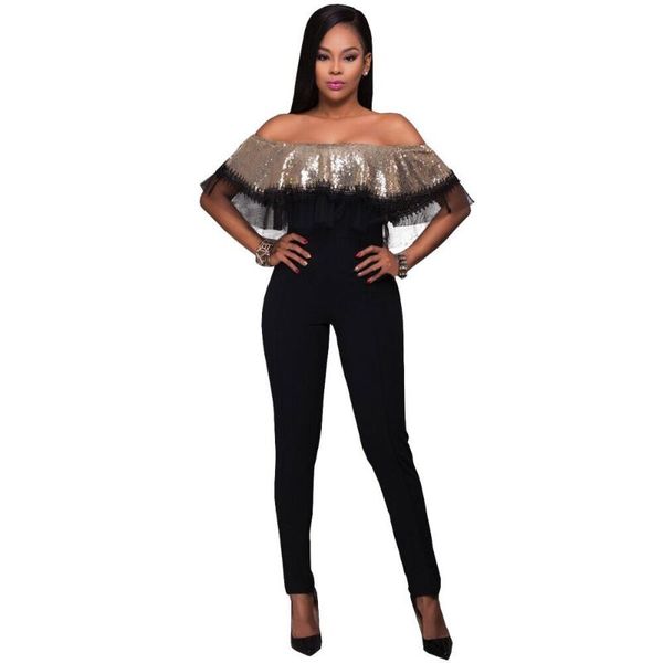 women's jumpsuits & rompers wholesale playsuit long pants ruffles off shoulder slash sleeves 2021 summer bodysuit, Black;white
women's jumpsuits & rompers wholesale playsuit long pants ruffles off shoulder slash sleeves 2021 summer bodysuit, Black;white