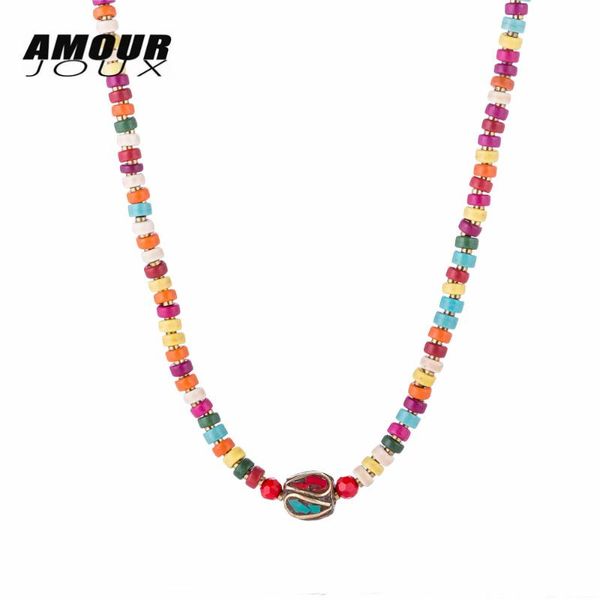 nepal stone charm necklace for women colorful beaded chain choker bohemian necklaces female ethnic jewelry chokers, Golden;silver
nepal stone charm necklace for women colorful beaded chain choker bohemian necklaces female ethnic jewelry chokers, Golden;silver