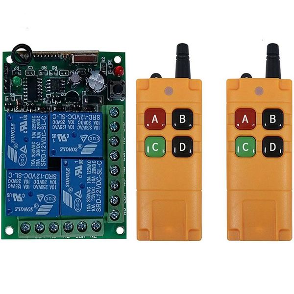 smart home control 2000m dc12v 24v 4ch wireless remote led light switch relay output radio rf transmitter and 315/433 mhz receiver
smart home control 2000m dc12v 24v 4ch wireless remote led light switch relay output radio rf transmitter and 315/433 mhz receiver