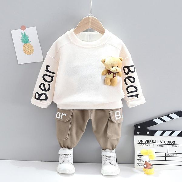 clothing sets hylkidhuose baby girl boy clothes 2021 spring child cartoon bear t shirt pants toddler infant kids casual costume, White
clothing sets hylkidhuose baby girl boy clothes 2021 spring child cartoon bear t shirt pants toddler infant kids casual costume, White