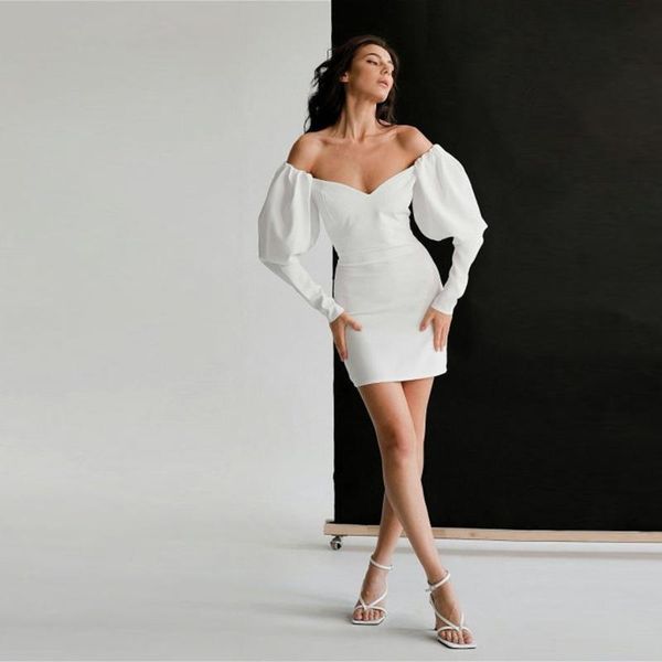 casual dresses puff sleeve bodycon mini dress off the shoulder party club festival elegant strapless 2021 fashion female, Black;gray
casual dresses puff sleeve bodycon mini dress off the shoulder party club festival elegant strapless 2021 fashion female, Black;gray