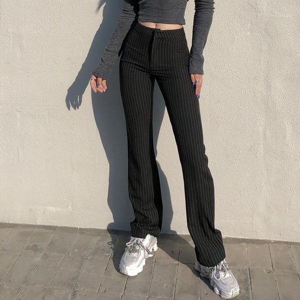 women's pants & capris autumn spring female trousers high waist black striped pattern straight long women casual fashion clothing, Black;white
women's pants & capris autumn spring female trousers high waist black striped pattern straight long women casual fashion clothing, Black;white