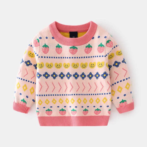 sweaters autumn winter girls strawberry jacquard fine cotton bottom keep warm baby girls cartoon long sleeve sweaters y1024, Blue
sweaters autumn winter girls strawberry jacquard fine cotton bottom keep warm baby girls cartoon long sleeve sweaters y1024, Blue