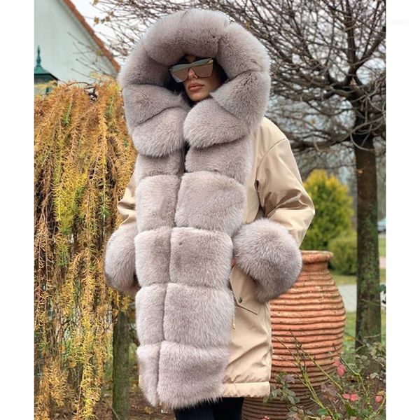 women's down & parkas elina real fur hooded jackets women fashion thick coats elegant safari style female ladies1, Black
women's down & parkas elina real fur hooded jackets women fashion thick coats elegant safari style female ladies1, Black