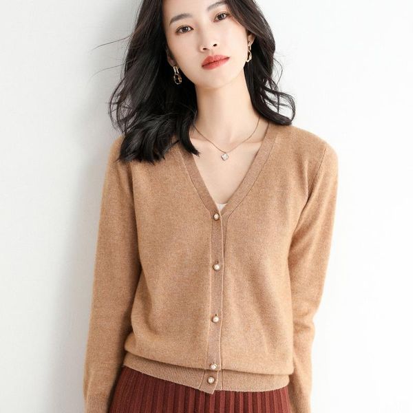 women's knits & tees style spring autumn cashmere wool women sweater casual knit v-neck cardigan warm soft wild solid color, White
women's knits & tees style spring autumn cashmere wool women sweater casual knit v-neck cardigan warm soft wild solid color, White