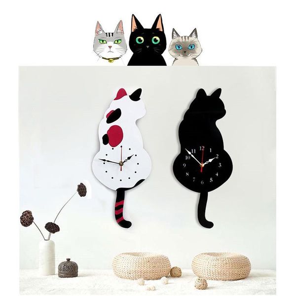 wall clocks acrylic digital clock white black cartoon cat watch home decoration for office bedroom living room kitchen
wall clocks acrylic digital clock white black cartoon cat watch home decoration for office bedroom living room kitchen