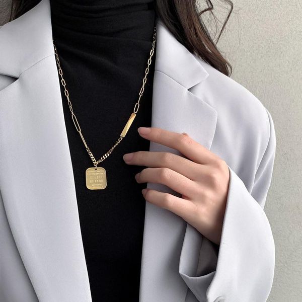 unique design square metal pendant neckalces for women ladies chunky hollow chain cahrms sweater neckalce 2021 jewelry necklaces, Silver
unique design square metal pendant neckalces for women ladies chunky hollow chain cahrms sweater neckalce 2021 jewelry necklaces, Silver