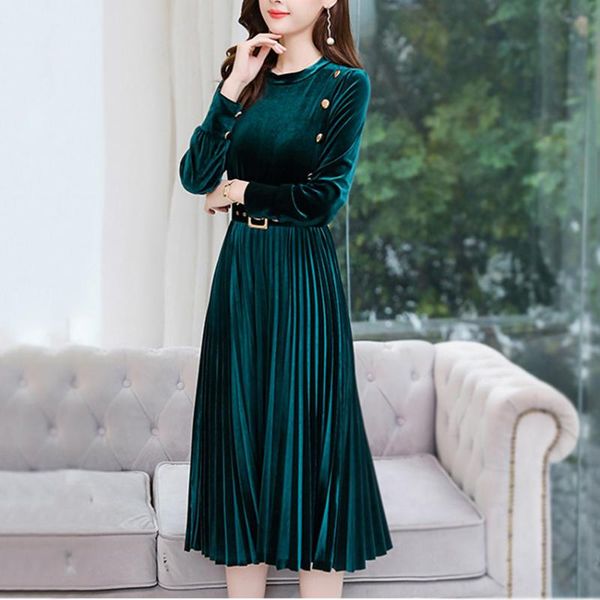 casual dresses autumn winter dress women long sleeve vintage korean style fashion button pleated with belt vestidos, Black;gray
casual dresses autumn winter dress women long sleeve vintage korean style fashion button pleated with belt vestidos, Black;gray