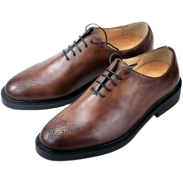 vintage style handmade brown mens formal business shoes cowhide male derby brogue oxfords, Black
vintage style handmade brown mens formal business shoes cowhide male derby brogue oxfords, Black