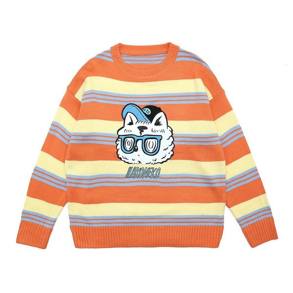 sweaters cute kawaii blue orange striped cartoon designer oversized winter clothing 2021 female femme chanchanls sweater, White;black
sweaters cute kawaii blue orange striped cartoon designer oversized winter clothing 2021 female femme chanchanls sweater, White;black