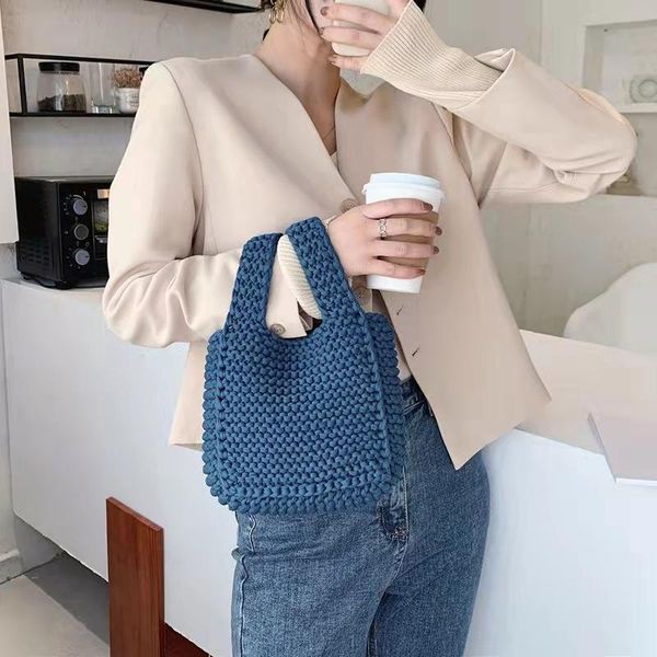 evening bags women fashion knitting wrist handbag handmade rope woven clutch purse tote shopper for female
evening bags women fashion knitting wrist handbag handmade rope woven clutch purse tote shopper for female