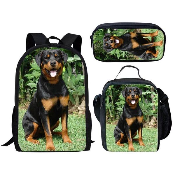 rottweiler dog print student schoole bags kids boys girls school backpacks fashion 3 pcs/set children casual book bag mochila
rottweiler dog print student schoole bags kids boys girls school backpacks fashion 3 pcs/set children casual book bag mochila