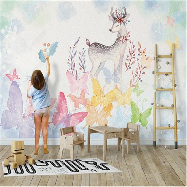 nordic hand-painted 3d mural wallpaper for kids room pastoral cartoon elk butterfly tv background wall paper home decor wallpapers
nordic hand-painted 3d mural wallpaper for kids room pastoral cartoon elk butterfly tv background wall paper home decor wallpapers