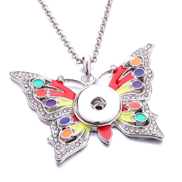 snap button jewelry rhinestone colorful butterfly shape pendant fit 18mm snaps buttons necklace for women men noosa, Silver
snap button jewelry rhinestone colorful butterfly shape pendant fit 18mm snaps buttons necklace for women men noosa, Silver