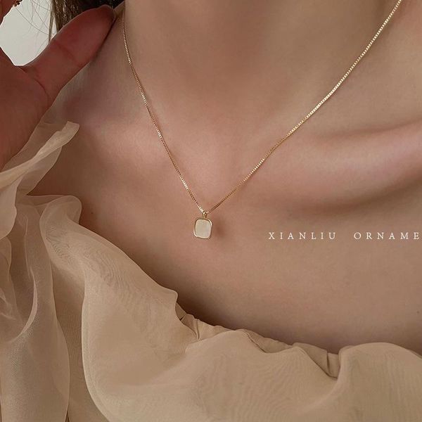 chains light luxury geometric shell necklace female niche design sense wild simple clavicle chain ins wind jewelry, Silver
chains light luxury geometric shell necklace female niche design sense wild simple clavicle chain ins wind jewelry, Silver