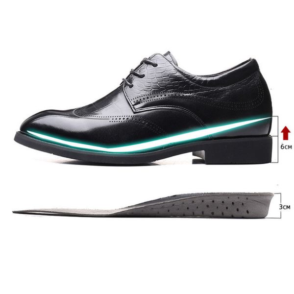 shoe high six in men lift genuine brogue men's shoes pointed to formal business wear derby dc0e, Black
shoe high six in men lift genuine brogue men's shoes pointed to formal business wear derby dc0e, Black
