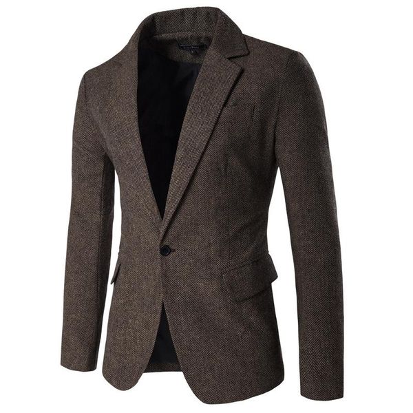 men's jackets winter blazer 2021 double sided korean casual jacket reinforced single button suit, Black;brown
men's jackets winter blazer 2021 double sided korean casual jacket reinforced single button suit, Black;brown