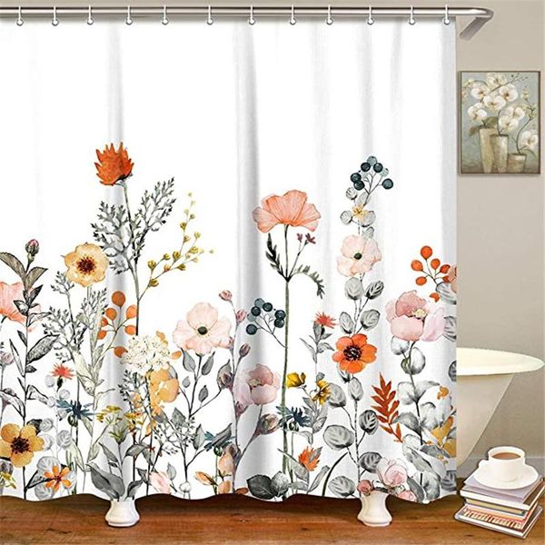 shower curtains fabric floral curtain set watercolor decorative bath modern bathroom accessories, multi-color botanical flowers
shower curtains fabric floral curtain set watercolor decorative bath modern bathroom accessories, multi-color botanical flowers