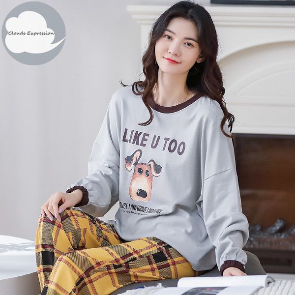 spring autumn knitted cotton womens sleep lounge pajama long sleeved woman pajama set cartoon pyjamas sleepwear -xxxl fashion, Black;red
spring autumn knitted cotton womens sleep lounge pajama long sleeved woman pajama set cartoon pyjamas sleepwear -xxxl fashion, Black;red