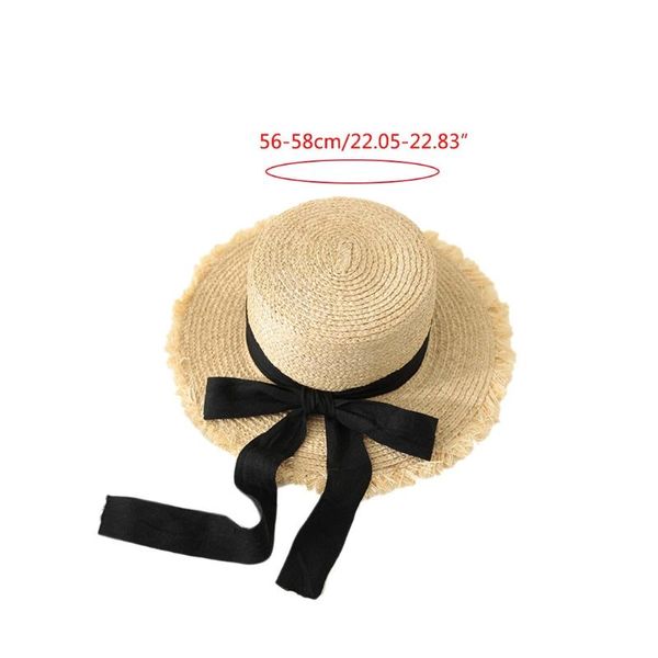 wide brim hats straw sun hat for women outdoor activities ribbon bow uv protection summer beach seashore, Blue;gray
wide brim hats straw sun hat for women outdoor activities ribbon bow uv protection summer beach seashore, Blue;gray