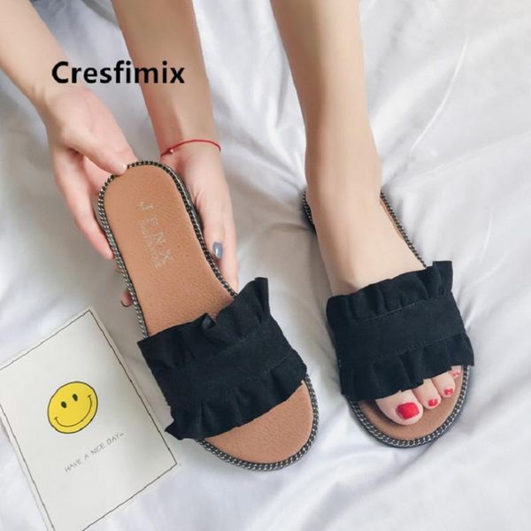 cresfimix pantoufles femmes women cute sweet comfortable slip on slides lady casual spring beach slippers b54161, Black
cresfimix pantoufles femmes women cute sweet comfortable slip on slides lady casual spring beach slippers b54161, Black