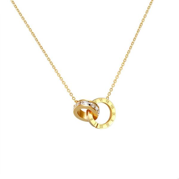 chains a circle crystal roman numerals double buckle woman necklace female titanium steel gold clavicle pendant jewelry, Silver
chains a circle crystal roman numerals double buckle woman necklace female titanium steel gold clavicle pendant jewelry, Silver