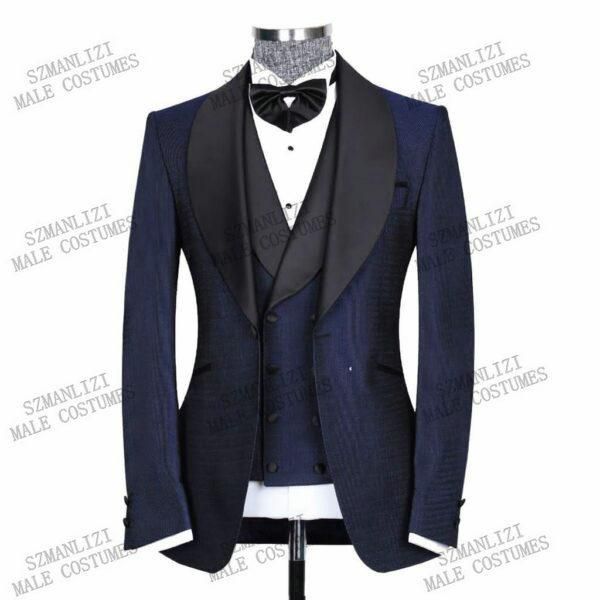 men's suits & blazers 2021 arrival navy blue costume 3 piece groomsmen shawl lapel groom tuxedos men wedding/prom man blazer+pants+vest, White;black
men's suits & blazers 2021 arrival navy blue costume 3 piece groomsmen shawl lapel groom tuxedos men wedding/prom man blazer+pants+vest, White;black
