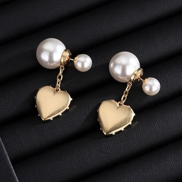 design jewelry love pearl new temperament women's gold fashion advanced trend earrings, Silver
design jewelry love pearl new temperament women's gold fashion advanced trend earrings, Silver