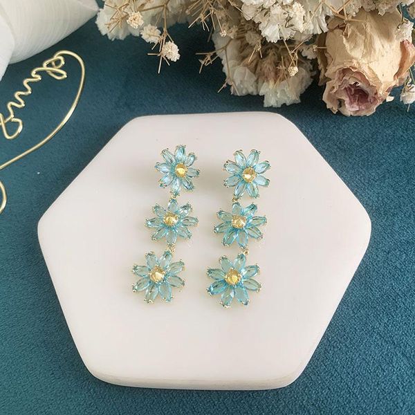 dangle & chandelier trendy simple sweet blue zircon three flowers tassel drop earrings for women luxury temperament elegant fashion jewelry, Silver
dangle & chandelier trendy simple sweet blue zircon three flowers tassel drop earrings for women luxury temperament elegant fashion jewelry, Silver