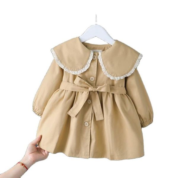 coat korean sweet girls autumn children ruffles big turn-down collar bow belt lapel trench kids spring jacket slim fit outerwear, Blue;gray
coat korean sweet girls autumn children ruffles big turn-down collar bow belt lapel trench kids spring jacket slim fit outerwear, Blue;gray
