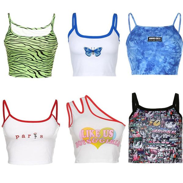 women's tanks & camis 2021 women y2k crop streetwear tank young style halter sleeveless sling cute sweet girls ladies, White
women's tanks & camis 2021 women y2k crop streetwear tank young style halter sleeveless sling cute sweet girls ladies, White