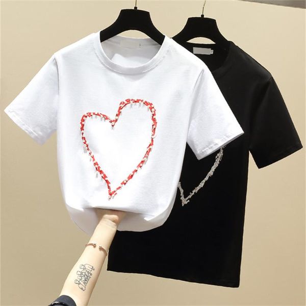 women's t-shirt summer loose t shirt women cotton embroidered flares fashion tshirt korean all-match short sleeve tee female mujer, White
women's t-shirt summer loose t shirt women cotton embroidered flares fashion tshirt korean all-match short sleeve tee female mujer, White
