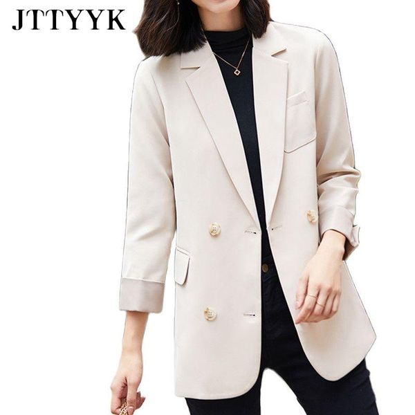 women's suits & blazers korean fashion autumn double breasted blazer oversize black casual jacket office clothes white elegant business, White;black
women's suits & blazers korean fashion autumn double breasted blazer oversize black casual jacket office clothes white elegant business, White;black