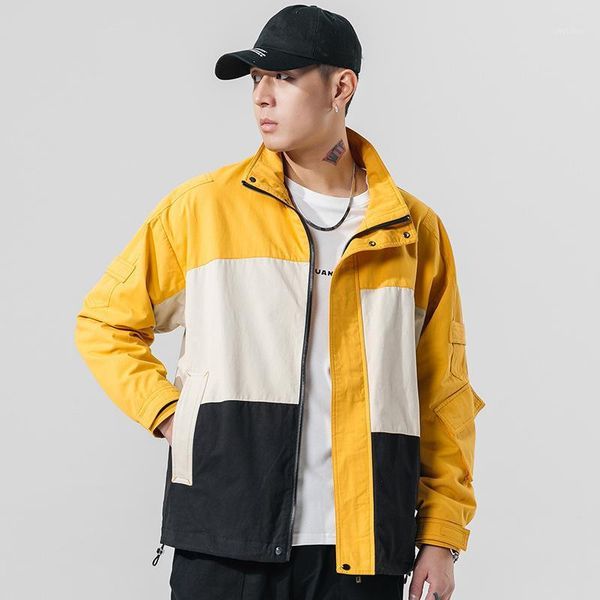 men's jackets japanese fashion tooling jacket spring and autumnmen men fashionstand collar loose color matching casual streetwear, Black;brown
men's jackets japanese fashion tooling jacket spring and autumnmen men fashionstand collar loose color matching casual streetwear, Black;brown