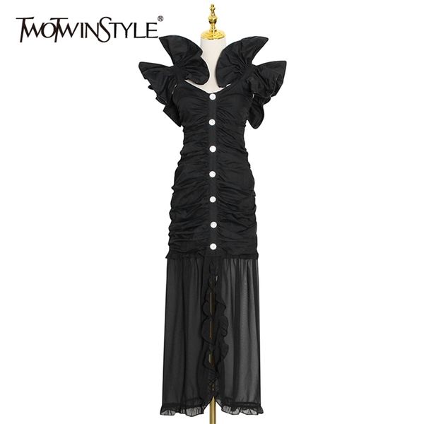 black slim ruched dress for women v neck short sleeve high waist patchwork ruffle dresses female fashion 210520, Black;gray
black slim ruched dress for women v neck short sleeve high waist patchwork ruffle dresses female fashion 210520, Black;gray