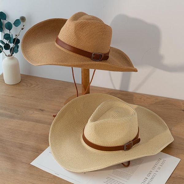wide brim hats fashion summer casual men's and women's beach big jazz sun hat panama straw paper, Blue;gray
wide brim hats fashion summer casual men's and women's beach big jazz sun hat panama straw paper, Blue;gray