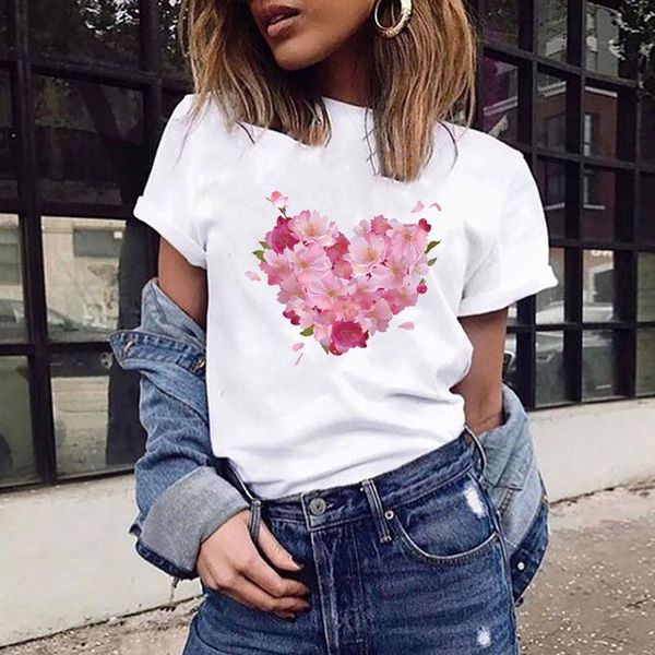 women's t-shirt 25# plus size women bicycle love summer casual korean harajuku style graphic t-shirts leisure streetwear, White
women's t-shirt 25# plus size women bicycle love summer casual korean harajuku style graphic t-shirts leisure streetwear, White