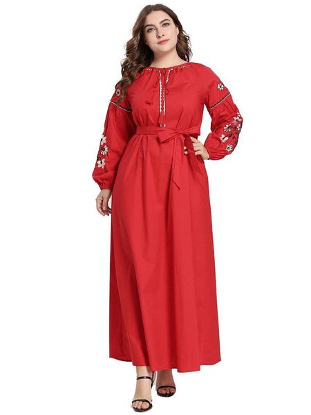 casual dresses women plus size red cotton embroidered bandage long dress elegant comfortable arab robe woman year festival clothes 4xl, Black;gray
casual dresses women plus size red cotton embroidered bandage long dress elegant comfortable arab robe woman year festival clothes 4xl, Black;gray