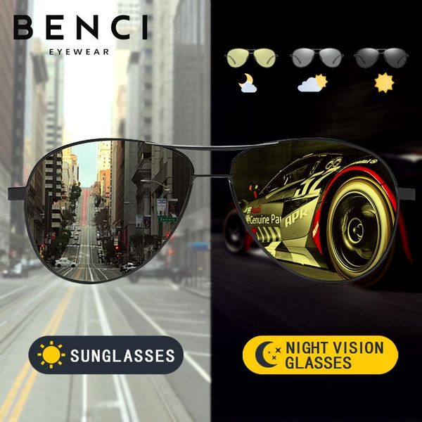 sunglasses benci aviation discoloration driving pochromic men polarized chameleon day night vision uv400 gafas de sol hombre, White;black
sunglasses benci aviation discoloration driving pochromic men polarized chameleon day night vision uv400 gafas de sol hombre, White;black