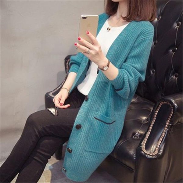 women's knits & tees 2021 fall winter knitwear cardigan middle long spring and autumn loose clothes korean fashion sweater coat zy5795, White
women's knits & tees 2021 fall winter knitwear cardigan middle long spring and autumn loose clothes korean fashion sweater coat zy5795, White