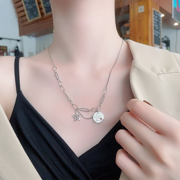 chaosheng s925 sterling silver splicing star letter round brand necklace ins hip hop sweet cool wind versatile clavicle chain female
chaosheng s925 sterling silver splicing star letter round brand necklace ins hip hop sweet cool wind versatile clavicle chain female