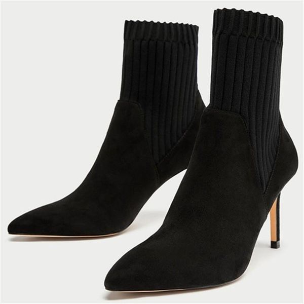 boots discvr pointed toe high heels women winter knitted sock slim stretch ankle shoes1, Black
boots discvr pointed toe high heels women winter knitted sock slim stretch ankle shoes1, Black