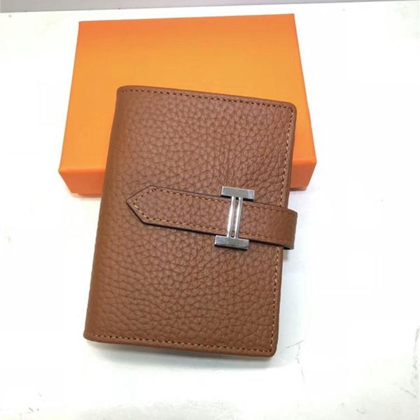 card holders full genuine leather holder belt closure women small luxury designer slim fold coin purse ladies pocket money bag, Brown;gray
card holders full genuine leather holder belt closure women small luxury designer slim fold coin purse ladies pocket money bag, Brown;gray