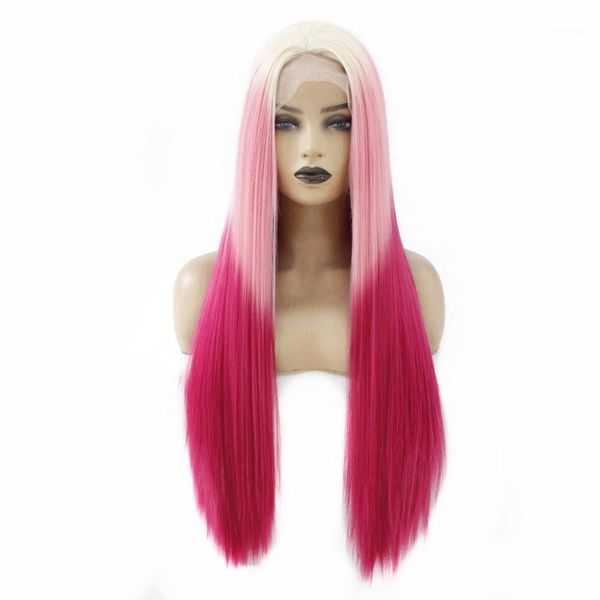 synthetic lace front wig ombre rose red long straight glueless heat resistant fiber hair middle part for women wigs1, Black
synthetic lace front wig ombre rose red long straight glueless heat resistant fiber hair middle part for women wigs1, Black