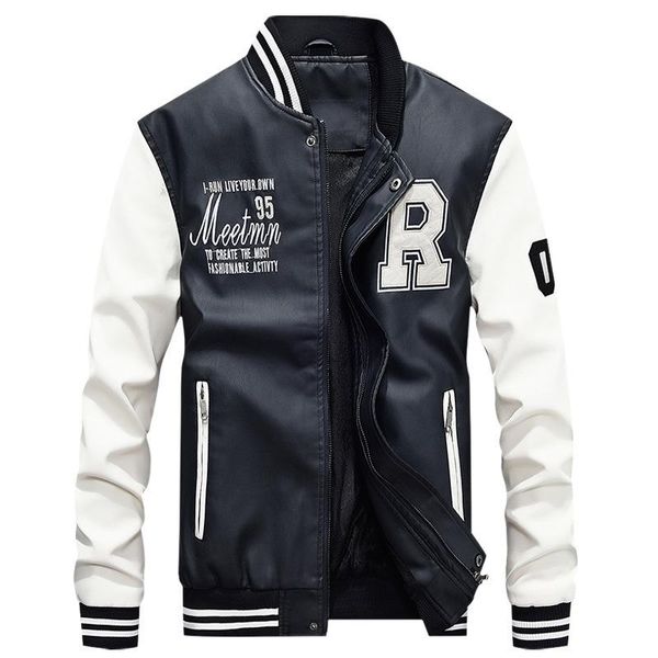 men's jackets bomber baseball jacket letter embroidered pu leather motorcycle autumn winter fleece college pilot coat, Black;brown
men's jackets bomber baseball jacket letter embroidered pu leather motorcycle autumn winter fleece college pilot coat, Black;brown