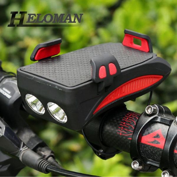 heloman multi-function bike light front with horn bell phone holder bracket power bank 4 in 1 bicycle headlight usb rechargeable lights
heloman multi-function bike light front with horn bell phone holder bracket power bank 4 in 1 bicycle headlight usb rechargeable lights
