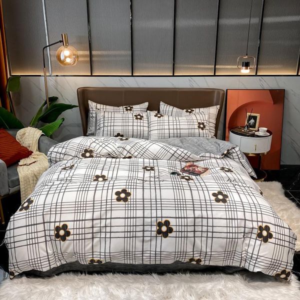 spring and summer 2021 cotton four-piece set nordic simple strip sheets are bed products 4 pieces home textile bedding sets
spring and summer 2021 cotton four-piece set nordic simple strip sheets are bed products 4 pieces home textile bedding sets