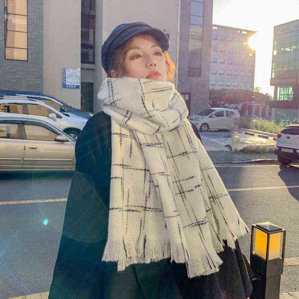 scarves korean autumn and winter scarf female ins versatile plaid dual-purpose large shawl winter lengthened warm thick bib, Blue;gray
scarves korean autumn and winter scarf female ins versatile plaid dual-purpose large shawl winter lengthened warm thick bib, Blue;gray