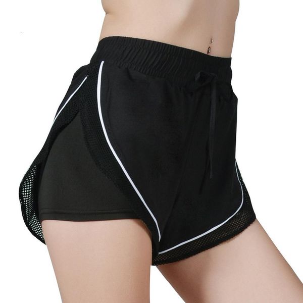 women fitness sports elastic mid waist running gym yoga breathable polyester short pants loose drawstring sport shorts, White;black
women fitness sports elastic mid waist running gym yoga breathable polyester short pants loose drawstring sport shorts, White;black